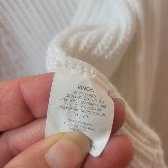 Vince White Open Front Knit Cardigan - Picture 3 of 4